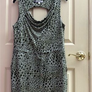 Jennifer Lopez Metallic Animal Print Dress